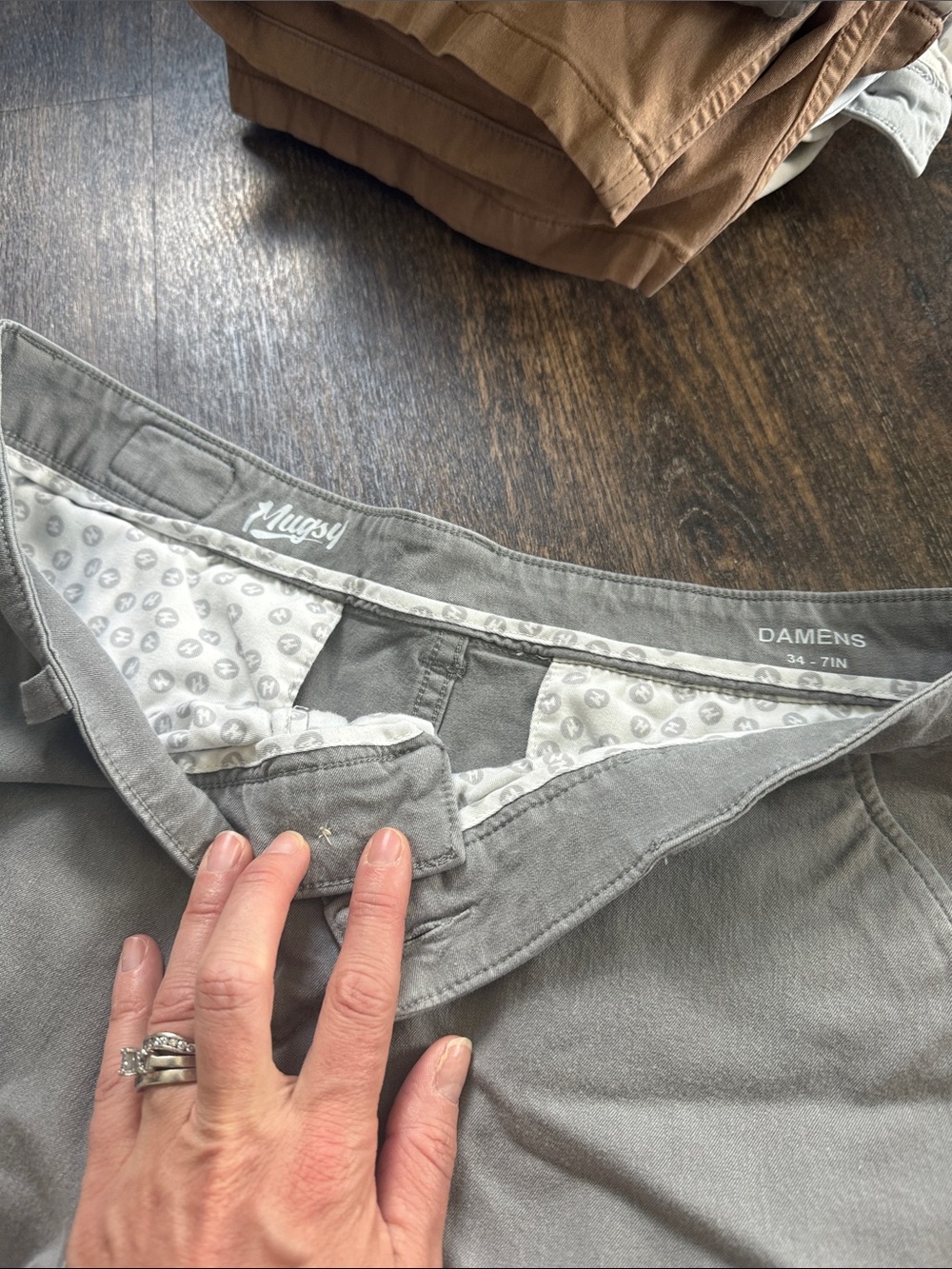 Multiple neutral men’s shorts by Mugsy